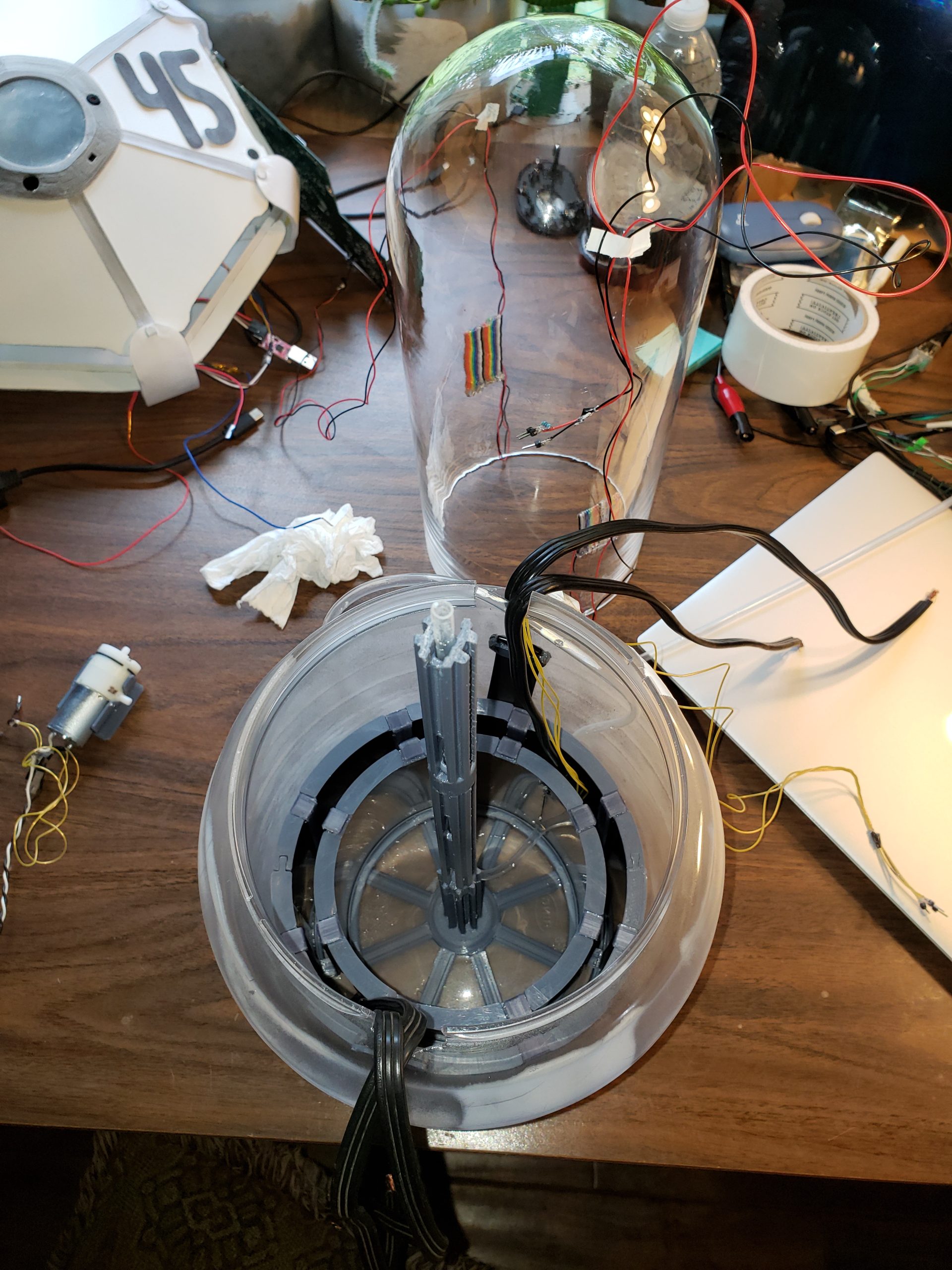 I needed to make the anode two parts to fit in the base