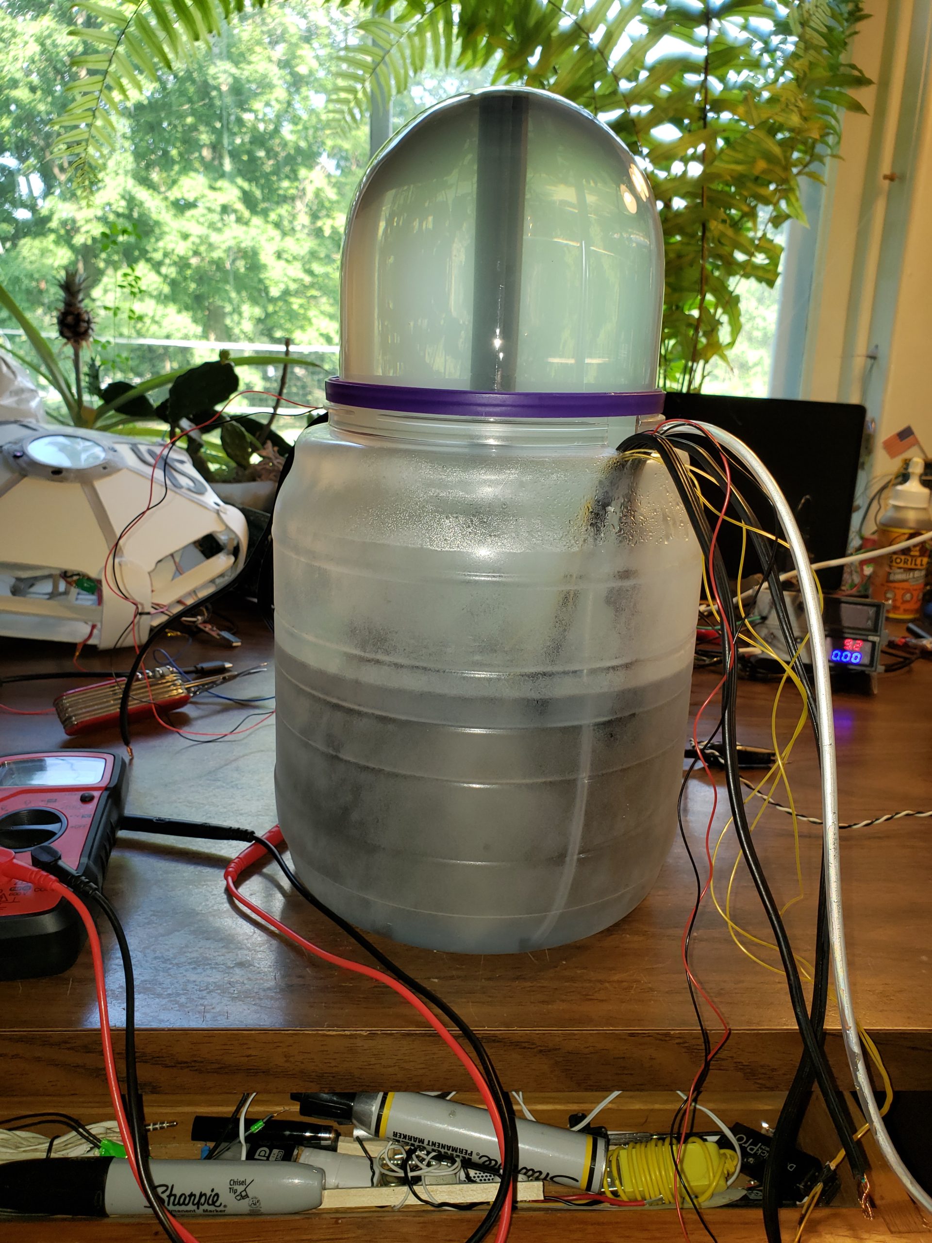 I use the pump to pull the air out and the water up